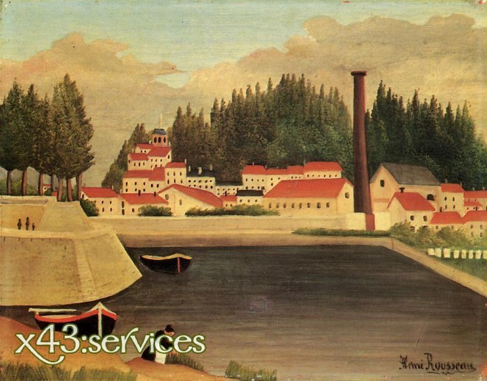 Henri Rousseau - Dorf in der Naehe einer Fabrik